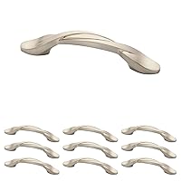 Franklin Brass Curved Cabinet Pull, Nickel, 3 in Drawer Handle, 10 Pack, P35518K-SN-B