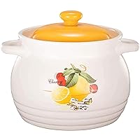 Kitchen Pot Casserole Dish 3500ml Clay Cooking Pots Clay Pot for Cooking-Black，with Cover，High Temperature Resistance