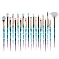 20pcs Diamond Makeup Brush Set Professional Cosmetics Brushes Foundation Blush Eyeshadow Contour Beauty Make Up Tool