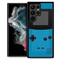 Compatible with Samsung Galaxy S24 Ultra Case,Blue Gameboy Color Pattern Ultra Protection Shockproof Soft Silicone TPU Non-Slip Back for Samsung Galaxy S24 Ultra