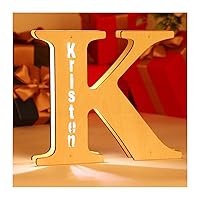 Personalized Decor Led Night Light Marquee Letter Lights ,Custom Wooden Engraved Name Hollow LED Lamp for Him/Her for Bedroom Christmas Wedding - Best Gift for Family Lovers Friends (Style One)