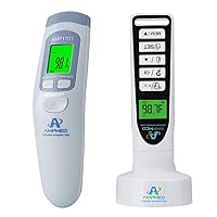 CA1 and F1 Infrared Thermometer Bundle - Non Contact Digital Forehead Thermometer for Adults, Kids, Baby Head Fever. Contactless, Touchless, No Touch, Instant Read IR Temporal/Ear Temperature