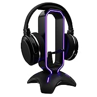 Tilted Nation RGB Headset Stand and Gaming Headphone Stand for Desk Display with Mouse Bungee Cord Holder with USB 3.0 Hub for Xbox, PS4, PC - Perfect Gaming Accessories Gift