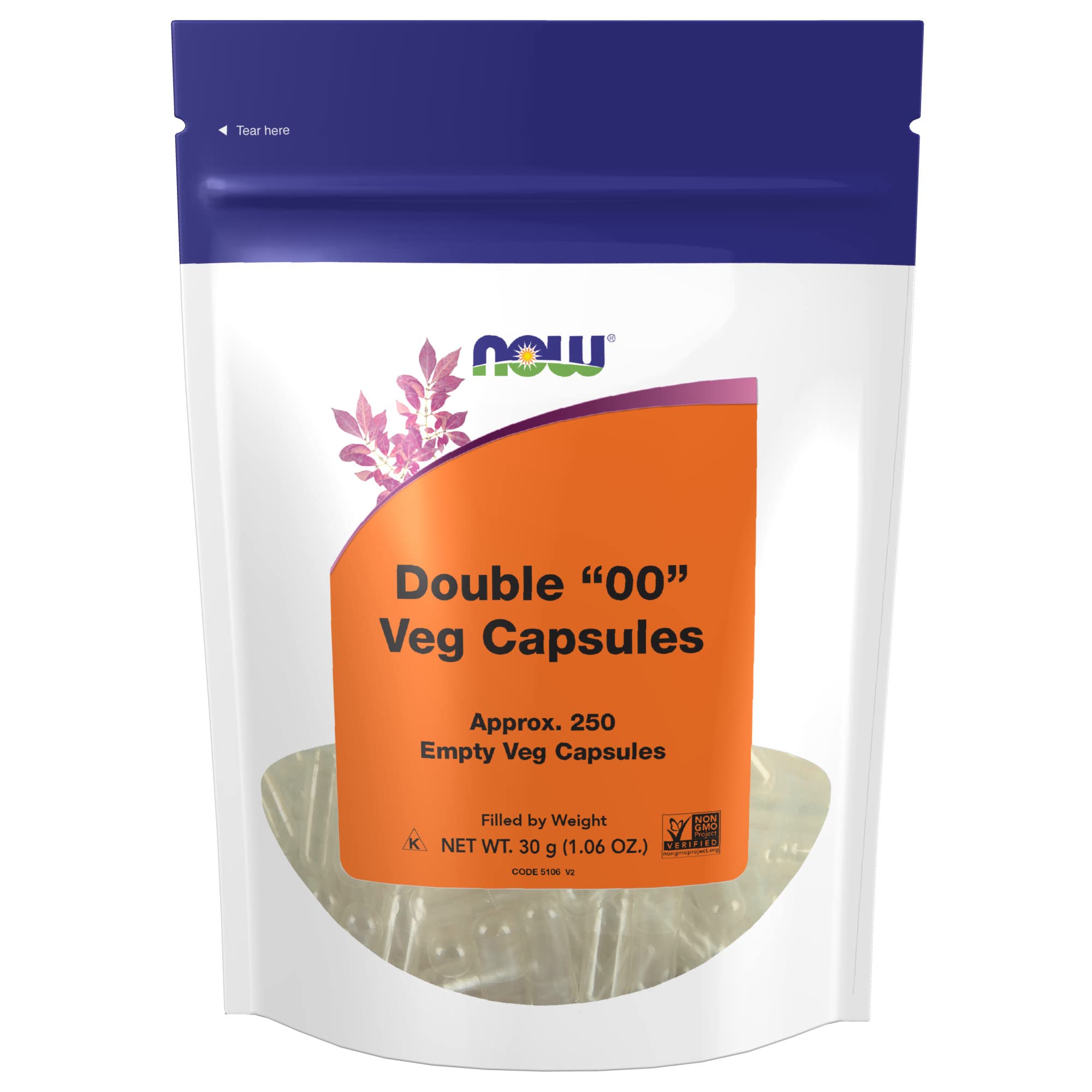 NOW Supplements, Empty Vegetarian Capsules, Double 