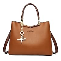 fenfang Women's Handbag, Crossbody Bag, Shoulder Bag, 2-Way Shoulder Bag, PU Leather, Star Charm, Elegant, Beautiful, Commuting Bag