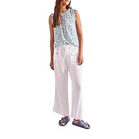 Tribal Women's Paperbag Pull on Wide Crop Pants W/Pkts & Drawcord