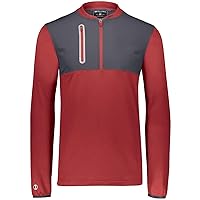 Holloway Weld Hybrid Pullover S Scarlet/Carbon
