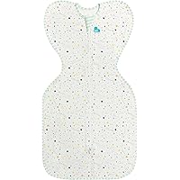 Love to Dream Swaddle UP Organic Lite 0.2 TOG, Stardust, Newborn, 5-8.5 lbs, Get Longer Sleep, Allow Baby to Sleep in Their Preferred Arms Up Position for Self-Soothing, Snug Fit Calms Startle Reflex