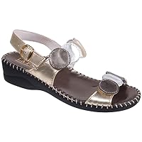 Womens Fiora Fashion Sandals, Goldcombo, Size - 36