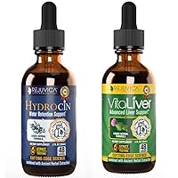 Hydrocin + VitaLiver - Support Retention + Liver Health - Liquid Delivery for Better Absorption - Milk Thistle, Dandelion, Uva Ursi, Juniper