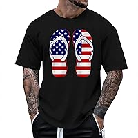 Tshirts Shirts for Men Graphic 2024 Sport Short Sleeved Independence Day Flag Print T Shirt Tops Blouse Gifts for
