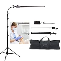 LED Product Photography Light Dimmable Bi-Color Video Studio Lighting Camera Light Kit with Stand Bag for Portrait, YouTube Video Recording,Eyebrow Tattoo Eyelash (1 Pack)