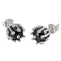 Silvesto India Gemstone 925 Sterling Silver Stud Earring