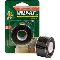 Duck Brand Wrap-Fix Repair Tape, 1-Inch by 10 Feet, Single Roll, Black (442055)