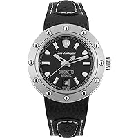 Cuscinetto Mens Analogue Automatic-self-Wind Watch with Calfskin Bracelet TLF-T01-1, black