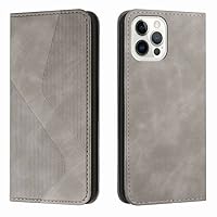 zhouye Wallet Case for iPhone 14/14 Pro/14 Plus/14 Pro Max, Credit Card Holder Slot Premium PU Leather Flip Folio Kickstand Magnetic Drop Protection Shockproof Cover,Gray,14 pro max 6.7''