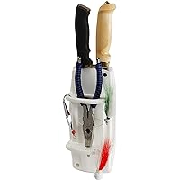55150A Knife and Plier Rack - Sturdy & Easy to Install Fishing Tool Organizer - White