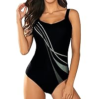 SNKSDGM One Piece Bathing Suit for Women Sexy Tummy Control Swimsuit Monokinis Bandeau Zipper Slimming Solid Color Swimwear