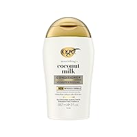 OGX Nourishing + Coconut Milk Moisturizing Conditioner, Hydrating & Restoring Conditioner Moisturizes for Soft Hair After the First Use, Travel Size, TSA-Compliant, 3 fl. oz