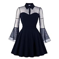 Women's Vintage Polka Dot 1950s Audrey Retro Rockabilly Prom Dress 50's 60's A-Line Cocktail Party Swing Dress