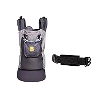 LÍLLÉbaby 3-in-1 Ergonomic CarryOn Airflow Toddler Carrier & Waist Belt Extension Bundle- with Lumbar Support & Breathable Mesh - for Children 25-60 lbs - Perfect for Hiking & Travel - Charcoal/Silver