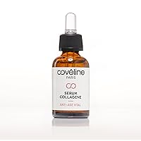 Covéline Paris - Collagen Serum - Vital Anti-Aging Serum, Immediate Tightening Effect - Rich in Collagen and Hyaluronic Acid - Anti-Wrinkle Facial Care Made in France - All Skin Types - 30 ml