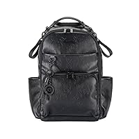 Itzy Ritzy Diaper Bag Backpack – Large Capacity Boss Plus Baby Backpack Diaper Bag Featuring 19 Pockets, Changing Pad, Stroller Clips, and Comfortable Backpack Straps, Black
