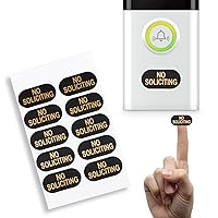 10 Pack Small No Soliciting Sign for House, No Soliciting Sign for Doorbell, 1.2