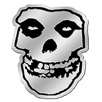 C&D Visionary Misfits Skull 8cm Silver Metal Sticker