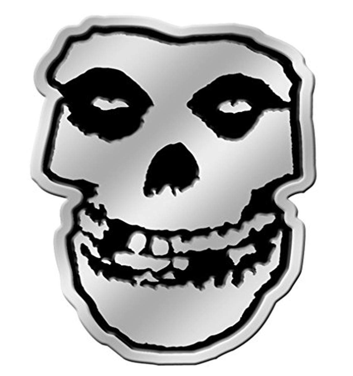 C&D Visionary Misfits Skull 8cm Silver Metal Sticker
