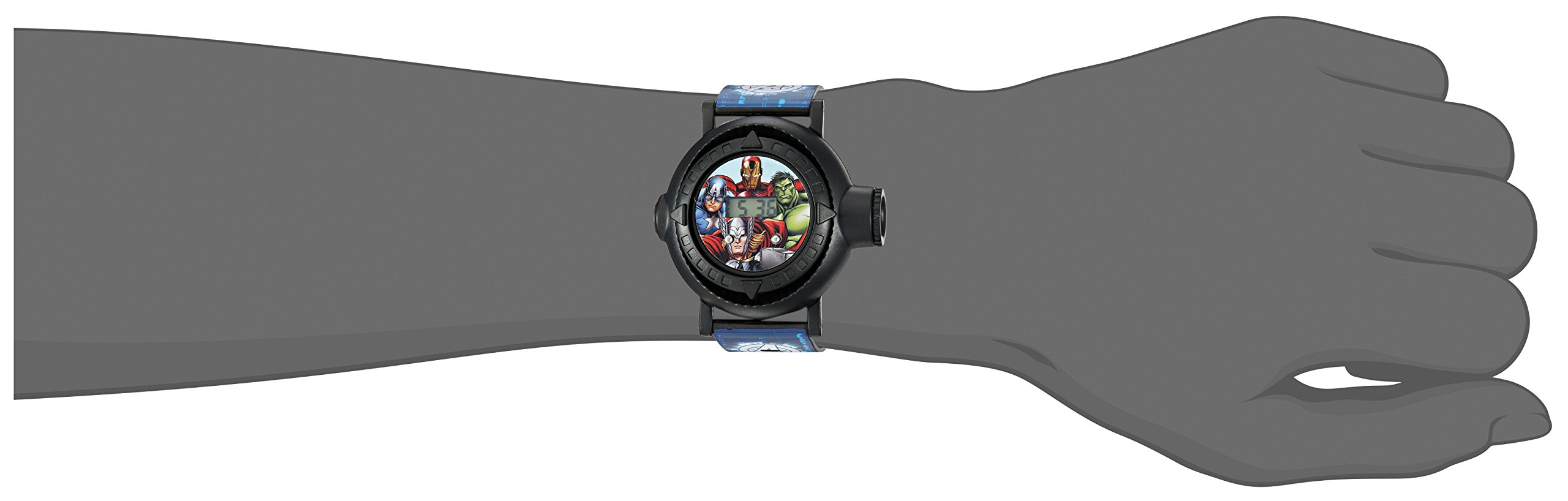 Marvel Kids' AVG3516 Digital Display Analog Quartz Blue Watch