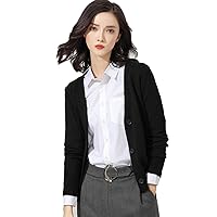 Andongnywell Women's Classic V-Neck Cardigan Soft Jackets Long Sleeve Button Down Basic Outwear