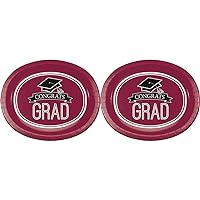 Creative Converting Oval Paper Platters, Burgundy (Pack of 2)