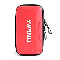 Arm Bag Unisex Armbands for Exercise Workout Running Gym Waterproof Multi-Functional Pockets Phone Holder Pouch Case for Phone Running, Hiking Red