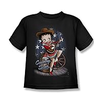 Betty Boop - Country Star Juvy T-Shirt In Black