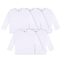 Gerber Unisex Baby Toddler 5-Pack Solid Long Sleeve T-Shirts Jersey 160 GSM