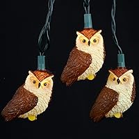 Kurt Adler 10-Light Brown Owl Light Set