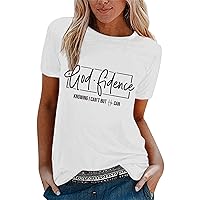 Long Sleeve Tee Shirts for Women Fitted Ribbed Women Graduation Season Printed Round Neck Short Sleeve Top T S