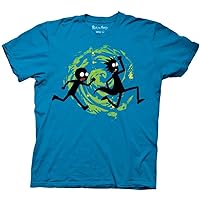Ripple Junction Rick and Morty Forever Silhouettes Adult T-Shirt Small Turquoise