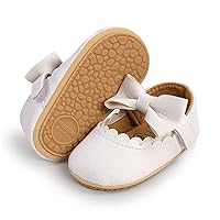 COSANKIM Baby Girls Mary Jane Flats Shoes Anti-Slip Rubber Sole Infant Toddler Princess Wedding Dress Shoes