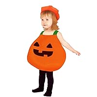 Little Girl Sweatshirts with Pants Infant Boys Outfits Halloween Cosplay Hat Vest Baby Girls Tops (Orange, 3-6 Months)
