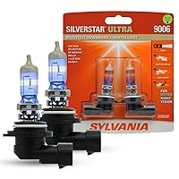 SYLVANIA - 9006 SilverStar Ultra - High Performance Halogen Headlight Bulb, High Beam, Low Beam and Fog Replacement Bulb, Brightest Downroad with Whiter Light, Tri-Band Technology (Contains 2 Bulbs)