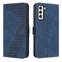 Flip Leather Case for Samsung Galaxy S22 S21 S20 FE S10 S9 S8 Plus Ultra S7 Wallet Cards Slot Phone Bag Shock Cover,Blue,for Galaxy S7