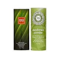 Honeybee Gardens Deodorant Powder Bundle (Original Floral Scent + Bay Rum) | Talc Free, Gluten Free, Aluminum Free, Vegan & Cruelty Free