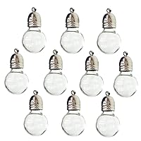 10 pieces name on rice Glass Vial Pendant 8mm neck Dia. glass vial, wish bottle charms glass locket