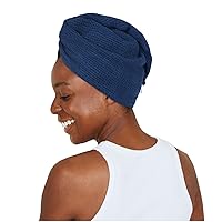 Dock & Bay Turban Hair Towel - for Home & The Beach - Super Absorbent, Quick Dry - Classic - Nautical Navy, One Size