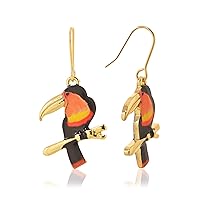 Spinningdasiy Dangling Colorful Flying Creature Bird Earrings | Bird Lover Earrings