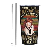 Reba Singer McEntire Insulated Travel Tumblers 20 Oz Stainless Steel Tumbler Cup With Lid And Straw Coffee Mug For Car Office Cold Hot Drinks Thermos