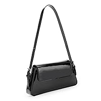 Women's Black Metallic Clutch Purse Y2K Tote Bags Evening Party Leather Shoulder Small Cute Designer Handbags