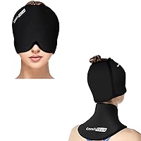 Ice Hat for Migraine & Headache Relief Gel Pack Wrap for Neck & Cervical Pain Migraine Ice Head Wrap, Headache Relief Hat for Tension Puffy Eyes Migraine
